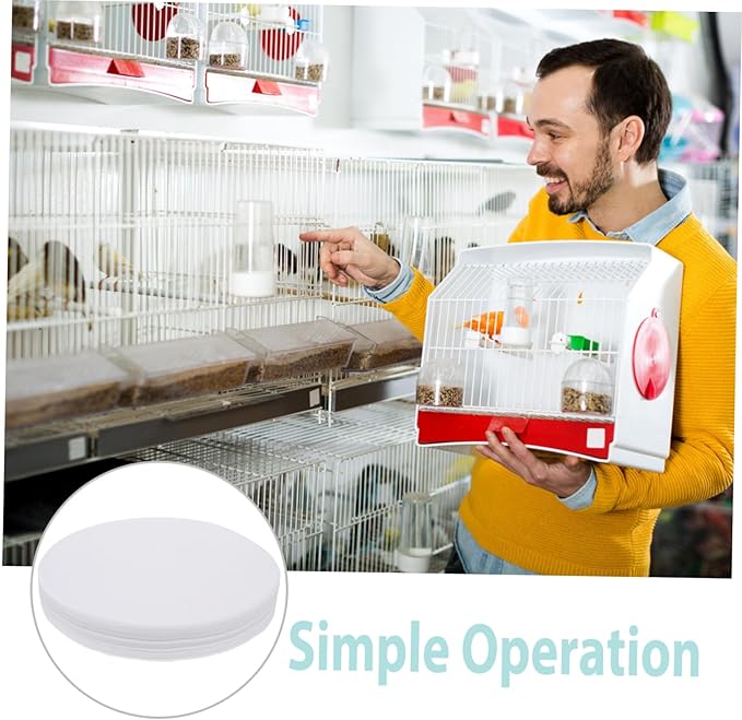 Happyyami Disposable Absorbent Bird Cage Liners Thickened Paper Pads for Pet Birds Parakeets Parrots Tear-Resistant Urine Pads for Clean Cage Maintenance