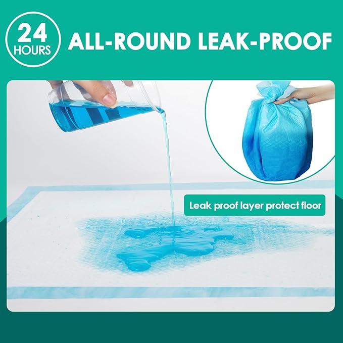 JollyMate Dog Pee Pads Extra Large 36"x36",100 Pack X-Large Super Absorbent Pet Training Pads with Adhesive Tabs, 6 Layers Thick Leak-Proof Potty Pads for Dogs and Puppies