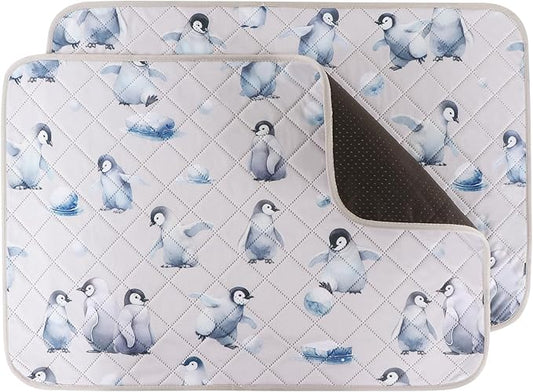 IEUUMLER Washable Pee Pads for Dogs, 2 Pack Reusable Waterproof Puppy Pads, Non-Slip Super Absorbent Dog Training Pad for Playpen Crate Bed EU012