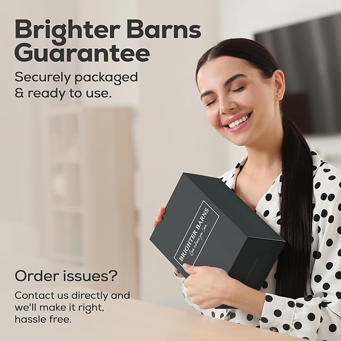 White Glass Hand Soap Dispenser Bathroom Set by Brighter Barns - Bathroom Soap Dispenser Set with Ceramic Tray - Refillable Glass Bottle Pump - Modern Home Decor for Airbnb, Hotel, Restaurants (White)