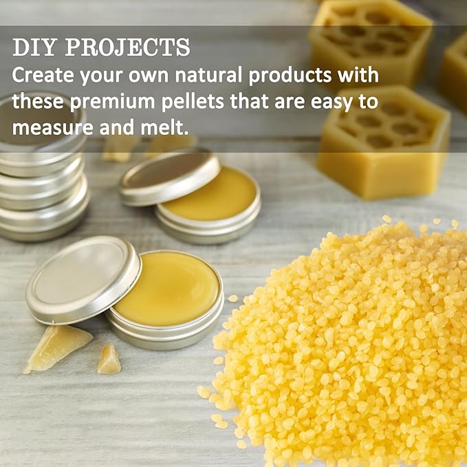 10 LB Yellow Beeswax Pellets - DIY Candle Making Kits, Magical Craft Making, Hand Care DIY Creams, Lip Balms and Soap Making Supplies (160 oz).