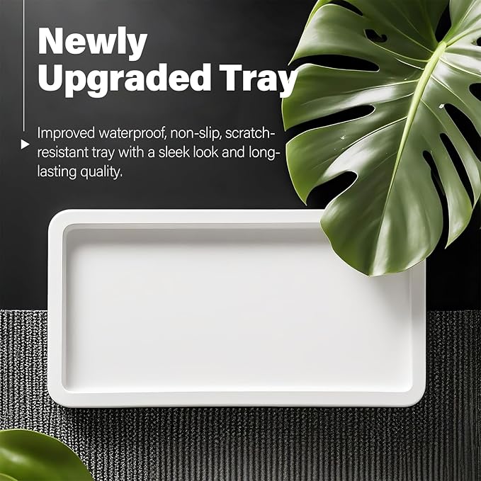 White Soap Dispenser Bathroom Set, Hand and Lotion Dispenser with Pump, Perfect for Bathroom Essentials for New Home. (Silver & White)