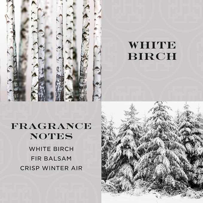 HomeWorx by SLATKIN + CO. Candle- White Birch, 18 oz. Premium Scented Candle - 30-55 Hours Burn Time