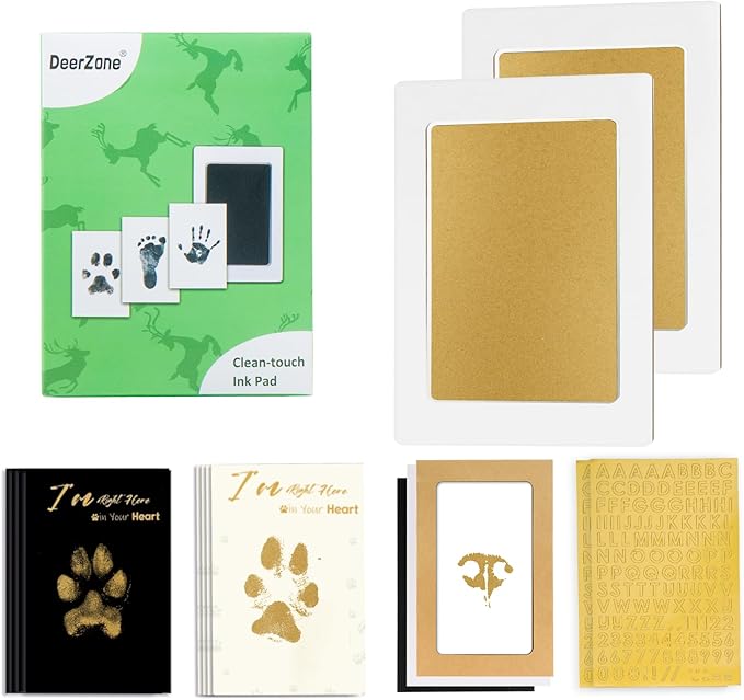 Inkless Paw Print Kit,Dog Paw Print Kit,Dog Nose Print Kit,Clean Touch Ink Pads and Imprint Cards,Pet Paw Print Impression Kit for Dogs Cats Footprint Keepsake
