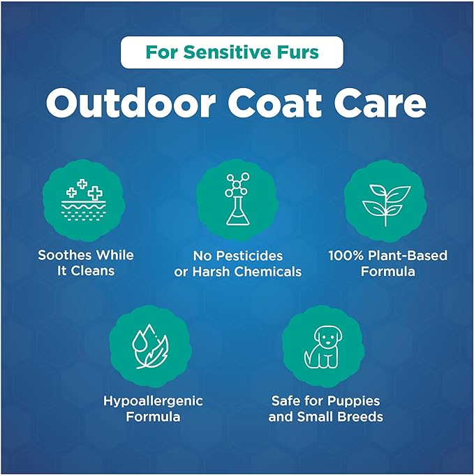 Hypoallergenic Flea and Tick Relief 16.9oz Dog Shampoo for Sensitive Skin Mite Me Not Formula for Itchy and Dry Coats Deep Cleansing and Moisturizing Pet Wash for Dogs and Puppies 500ml