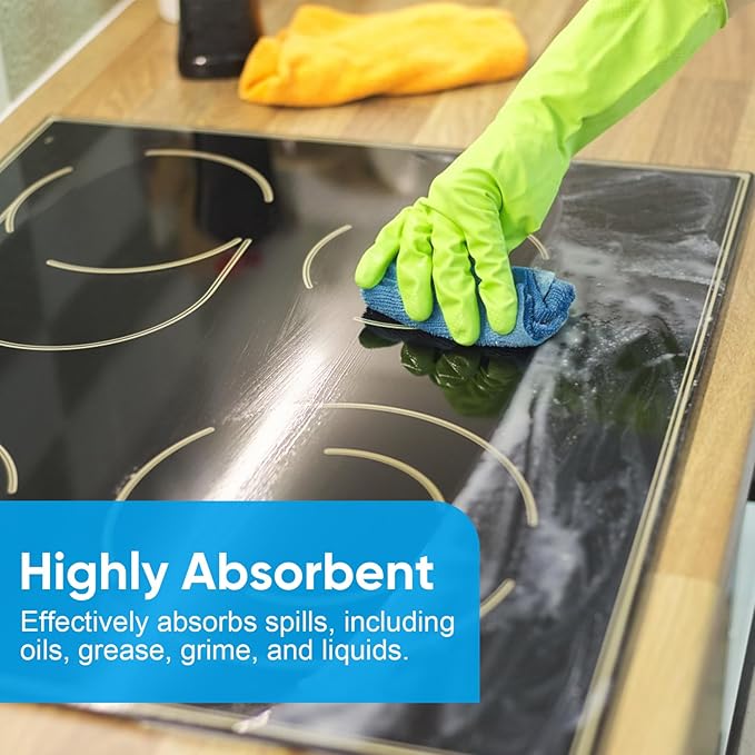 Microfiber Cleaning Cloth, 150 Sheets Shop Towels Commercial Grade Washcloths Lint-Free Work Rags Bulk Towels for Cars Mechanic Restaurant Garage Housekeeping, 11.5"x 11.5", Blue