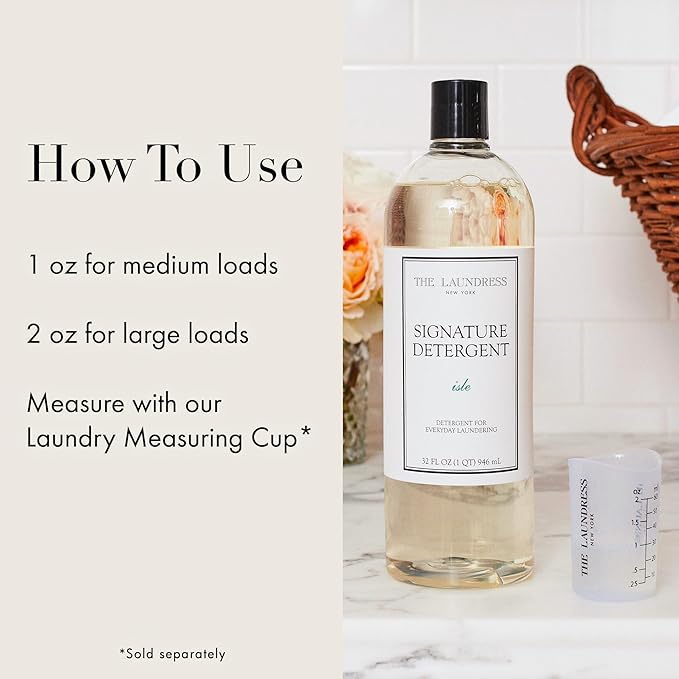 The Laundress Signature Isle Detergent, Coastal Inspired Scent, Concentrated Laundry Detergent Liquid, Tough on Stains, Isle Scent, 32 oz.