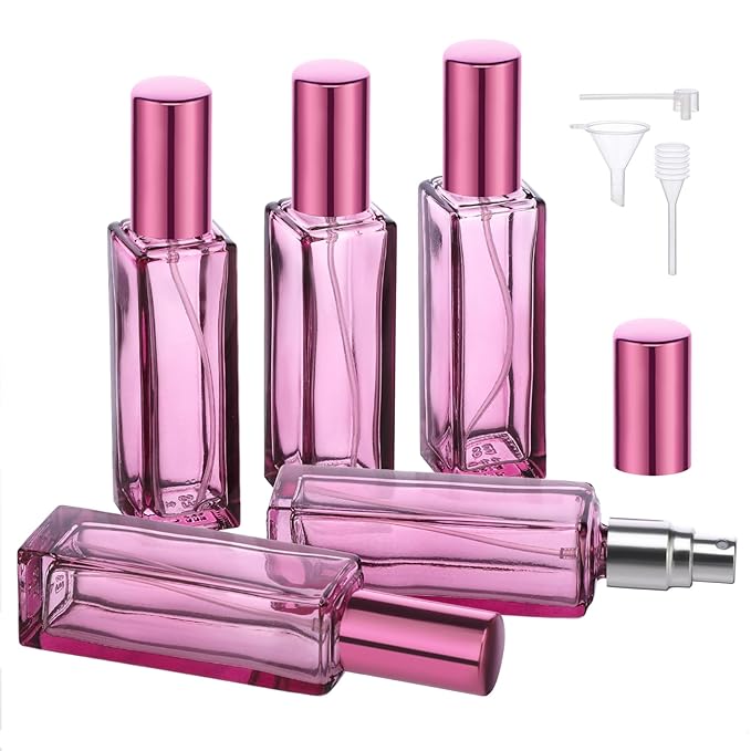 Segbeauty Atomizer Sprayer for Perfume, 5pcs 20ml Empty Cologne Travel Bottle Refillable, Glass Perfume Bottles Sprayer Pocket Sample Spray Bottle for Fragrance Cosmetic Toiletries Liquid Mixture
