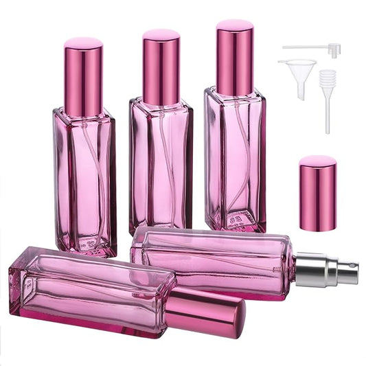 Segbeauty Atomizer Sprayer for Perfume, 5pcs 20ml Empty Cologne Travel Bottle Refillable, Glass Perfume Bottles Sprayer Pocket Sample Spray Bottle for Fragrance Cosmetic Toiletries Liquid Mixture