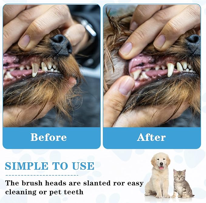 Tobeelec 70 Pcs Dog Tooth Brush Pet Toothbrush Soft Grooming Dogs Toothbrush Dog Double Sided Puppy Long Handle Brush for Large and Small Teeth Cleaning Dental Oral Care (Colorful)
