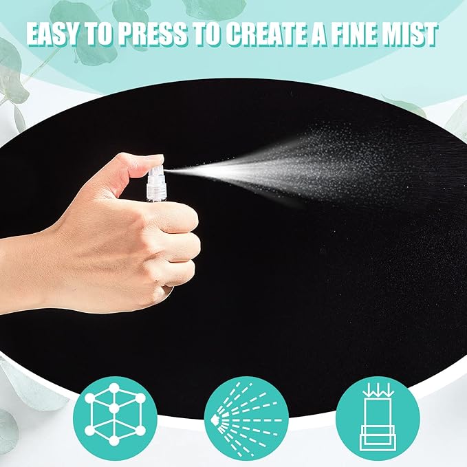 Zhehao 200 Pcs Mini Spray Bottles 5 ml Clear Glass Perfume Bottles Refillable Fine Mist Perfume Atomizer Portable Empty Sample Containers for Cleaning, Essential Oils, Travel (Clear Cap)