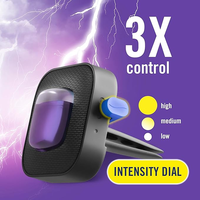 Febreze AUTO Air Freshener, Odor-Fighting Automotive Vent Clip, Midnight Storm Scent, 8 Count