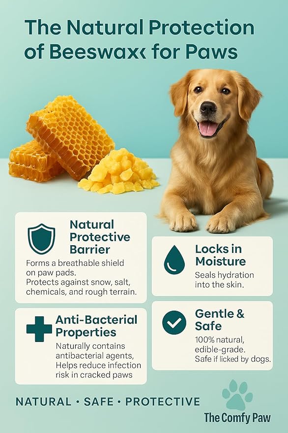 Dog Paw Balm & Moisturizer – Scent-Free Healing Cream | Lick-Safe & Lick Resistant, Natural Repair for Dry, Cracked Pads | Made in USA Paw Butter Protection for Winter, Hot Pavement & Year-Round Care