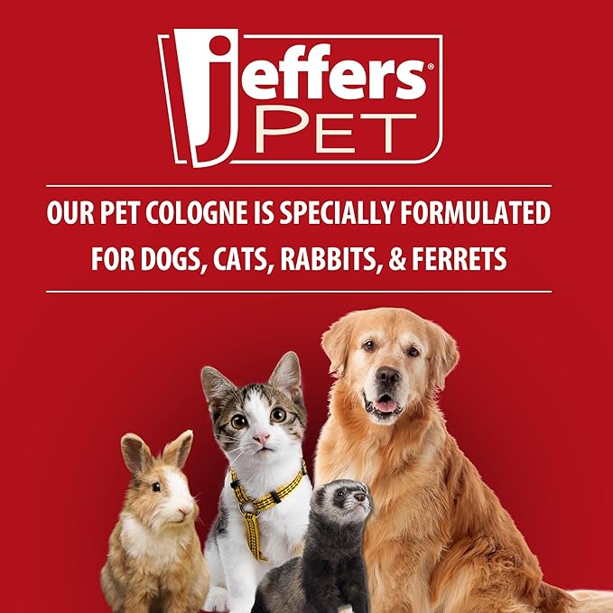 Jeffers Pet Cologne Spray with Coat Conditioner for Dogs & Cats, Berry Soft - Detergent & Soap Free Grooming Fragrance Mist, Deodorizer, Freshener, Safe for Pets, Salon, Home Use - 16 oz