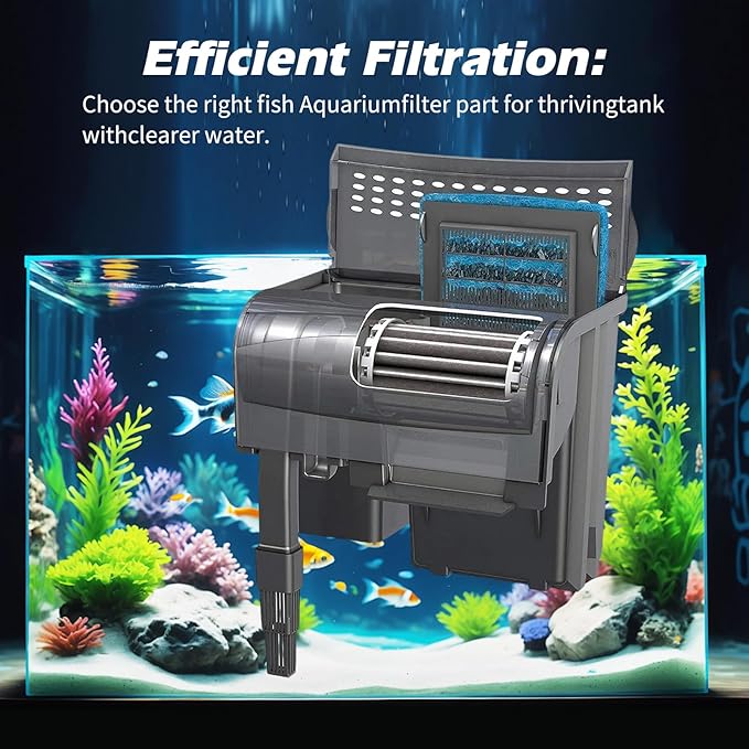 4 Pack Aquarium Filters Compatible with Penguin PRBW2350B 200 350 Fish Tank, Assembly Hang On Filters Cartridge Replacement Part for Bio-Wheel 200B 350B (2 x BioWheel and 4 x Filter Cartridges)