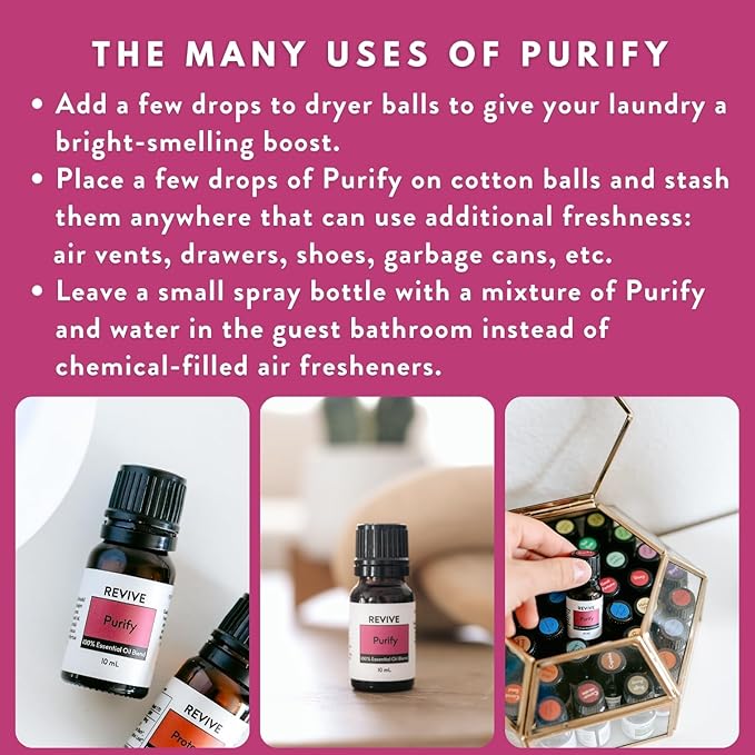 Purify Essential Oil Blend 30 mL by Revive Essential Oils - 100% Pure Therapeutic Grade, for Diffuser, Humidifier, Massage, Aromatherapy, Skin & Hair Care