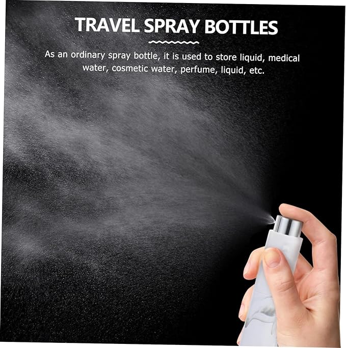 2pcs Travel Perfume Bottles Marble Pattern Rotary Spray Cosmetic Atomizer Vials Portable Leakproof Glass Plastic Containers for Essential Oils and Cologne