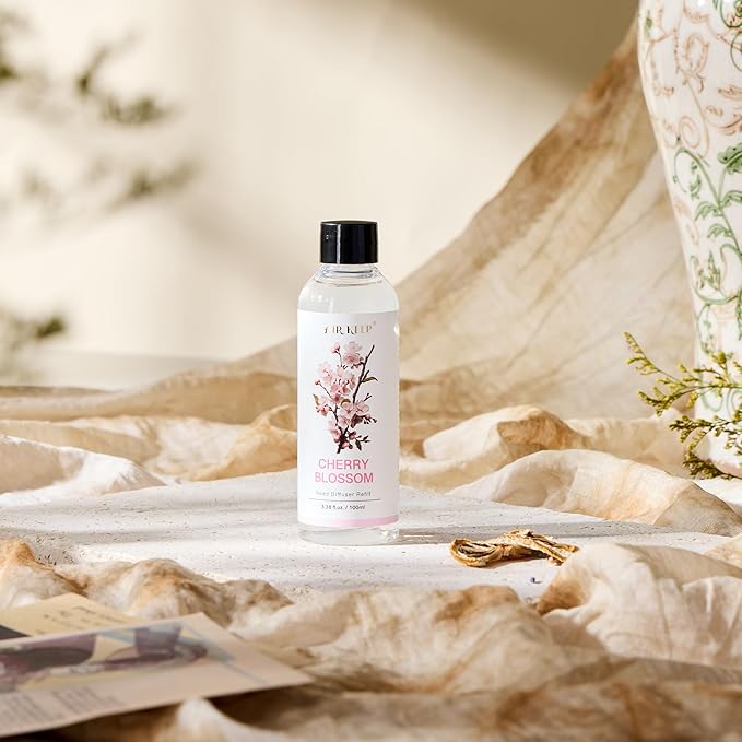 Airkeep Reed Diffuser Oil Refill/Cherry Blossom 3.38oz（100ml/1 Pack/Scented Oil Refill for Reed Diffuser Home Fragrance for Bedroom, Bathroom Office Home Decor