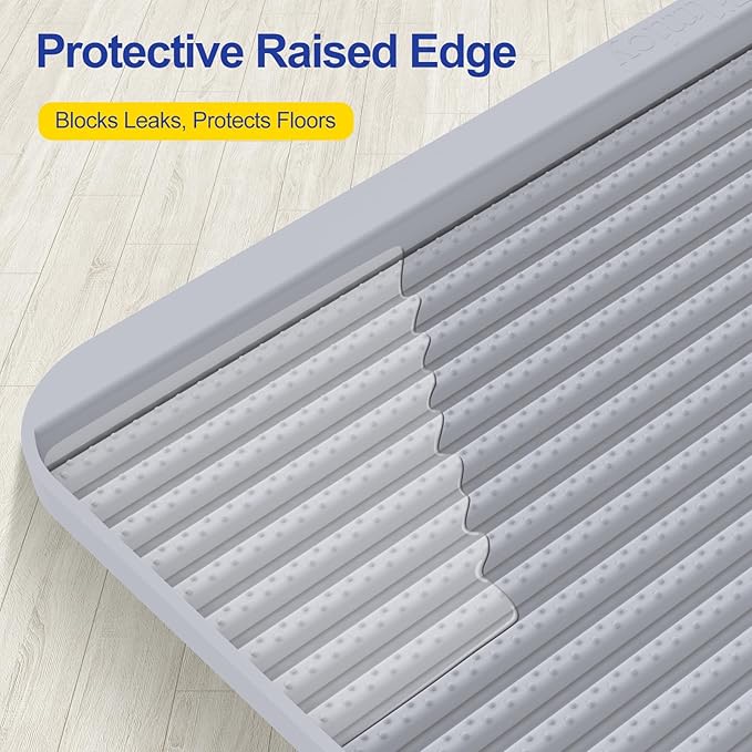 Silicone Cat Litter Mat for Litter Box - Large 31" x 23" Waterproof Litter Trapping, Non-Slip, Durable, Easy Clean Scatter Control & Washable Kitty Floor Mat