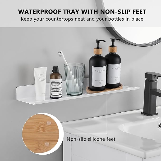 Black Glass Soap Dispenser - Hand Dish Soap Dispenser Set for Kitchen with Sturdy Pump and Tray, 14 Waterproof Labels, Bathroom Refillable Soap Lotion Dispenser-Black