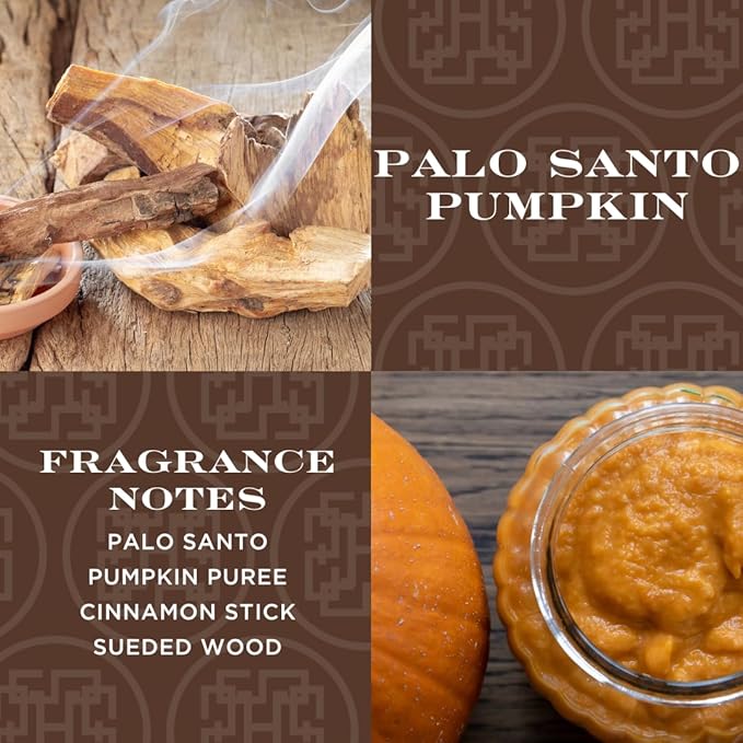 HomeWorx by SLATKIN + CO. Candle- Palo Santo Pumpkin, 14 oz. 3-Wick Premium Scented Candle - 20-40 Hours Burn Time