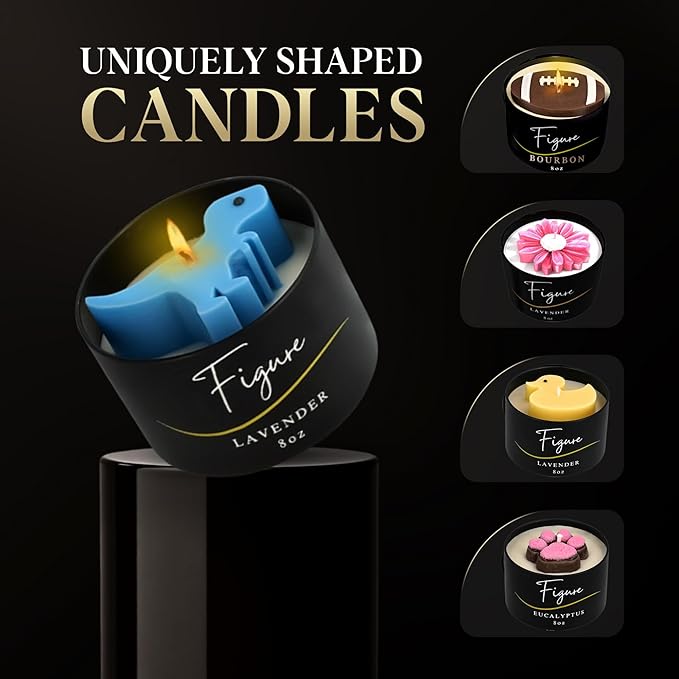 Blue Dinosaur Candle – Handcrafted Soy & Beeswax Blend with Lavender Essential Oil | Calming Candle for Kids & New Moms | Helps Relax & Sleep | Cute Dino Gift, Clean Burn, Made in USA