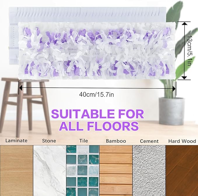 40 Count ‌Disposable Heavy-Duty Power Mop Pads Refills for Swiffer Power Mop,Replacement Floor Cleaning Refills, Non-Washable & Unscented, Compatible with Swiffer PowerMop (Quick-Absorb, No Residue)