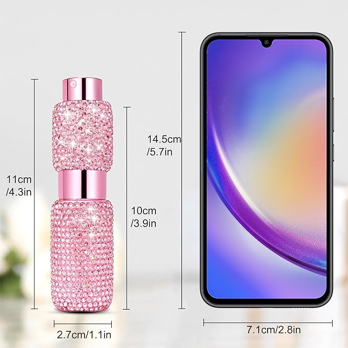 Portable 8ML Perfume Travel Refillable Bottle, Travel Size Perfume Refill Atomizer Bottle,Mini Spray Bottle Empty for Refill(2pc)