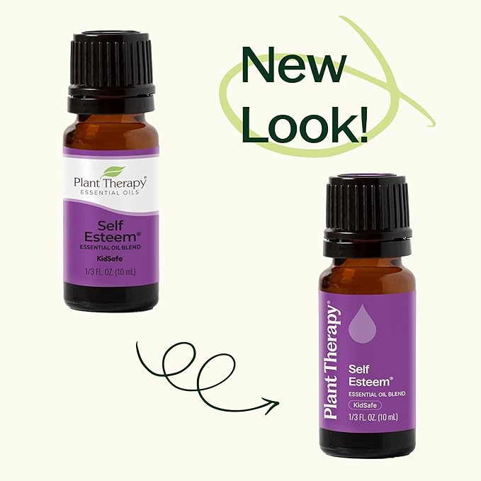 Plant Therapy Self Esteem Essential Oil Blend for Confidence, 10 mL (1/3 oz), 100% Pure, Undiluted, Therapeutic Grade
