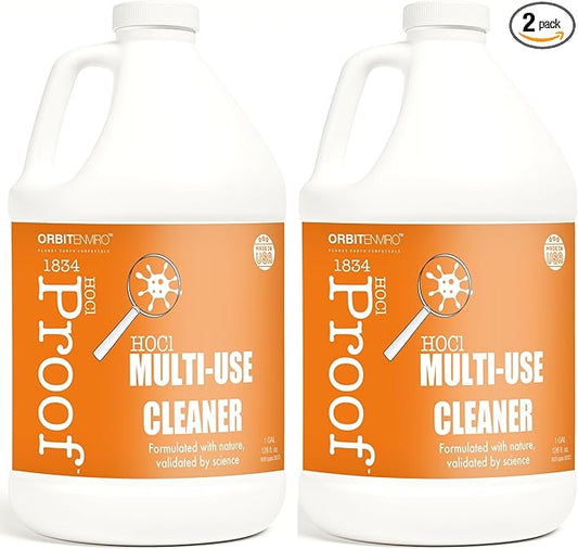 Hypochlorous Acid Cleaner | HOCl 500 PPM | Multi-Surface Cleaner for Home, Gym, Office, Pets & Commercial Use | 1 Gallon - 2pack