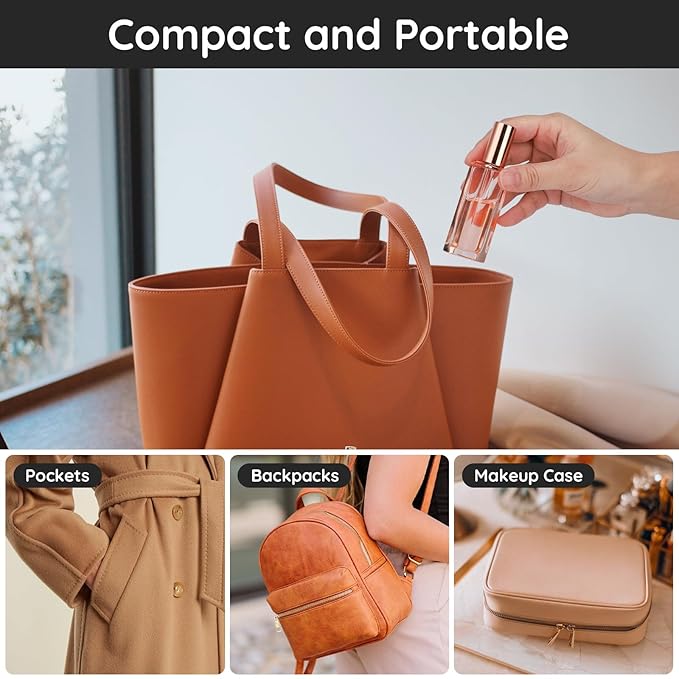 Segbeauty Travel Perfume Atomizer Refillable, 2 Pack 20ml Portable Refill Bottles, Travel Size Refill Bottle Empty Glass Sprayer Cologne Fragrance Spray Bottle Small Liquid Dispenser