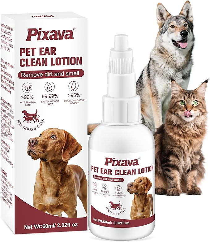 Dog Ear Infection Treatment Drops, Cat Ear Cleaner to Help Remove Debris &Smell for Cats & Dogs,Soothe and Relieve Itchiness