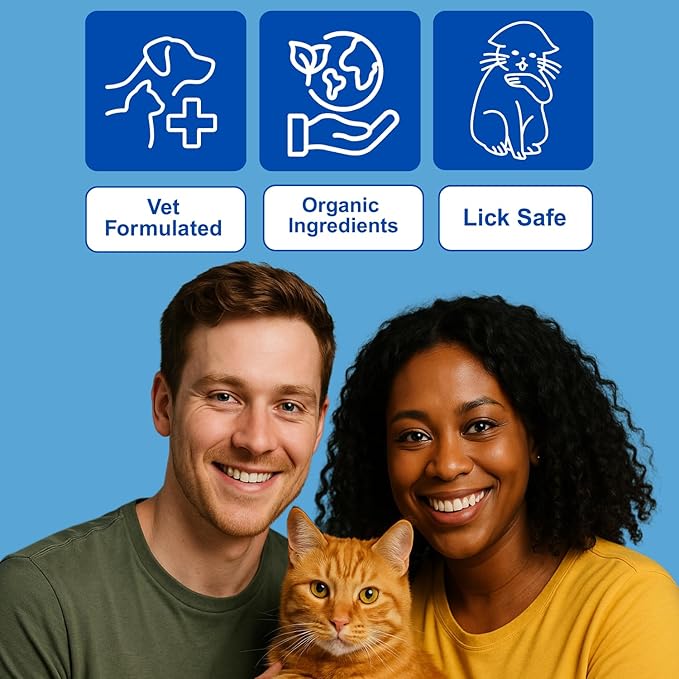 Sit. Stay. Forever. Dry Shampoo for Dogs & Cats – Organic Dry Bath Powder, Talco para Perros, Hypoallergenic, Odor Control for Smelly Dogs, No-Rinse, Anti-Itch, Safe & Natural, Made in The USA, 28 oz