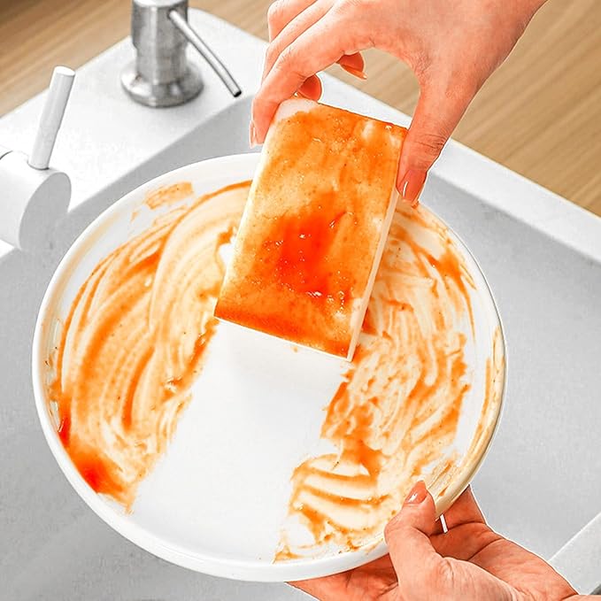 50 Pack Extra Thick Multi-Purpose Melamine Sponge,Magic Sponge Eraser,Household Extra Large Melamine Cleaning Pads No Scratches Cleaning Sponge,Floo,Bathroom,Kitchen