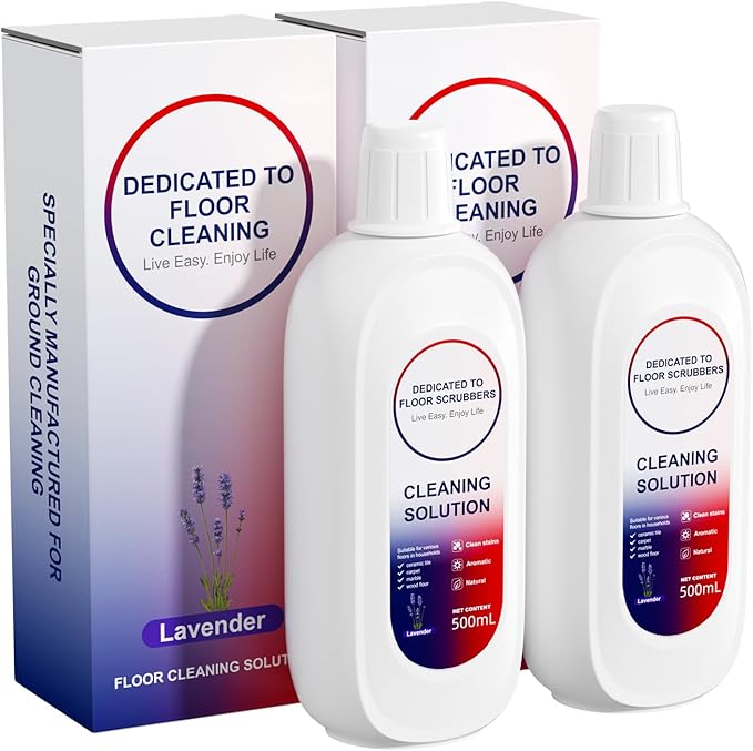 Floor Cleaning Solution Compatible With Tineco, Deep Cleans for Multiple Hard Floors, Suitable With All Robot Vacuums with Mopping and Cordless Wet/Dry Vacuum Mop Cleaner (New Lavender 2 Bottle)