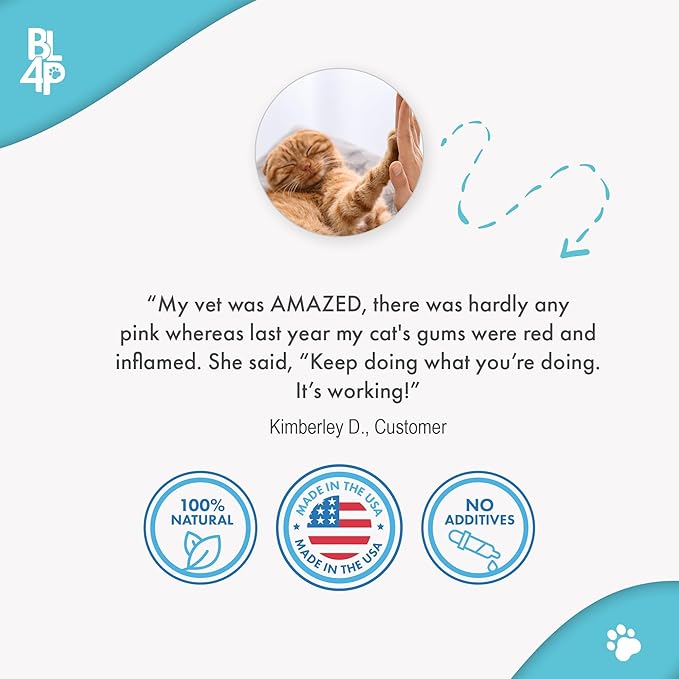 Cat Dental Care Supplement for Bad Breath, Tartar & Gum Support - Natural Cat Teeth Cleaning Oral Tablets Provide Eating & Gum Comfort, Teeth Wellness and Plaque Control, Tiny Dissolvable 400 Pills