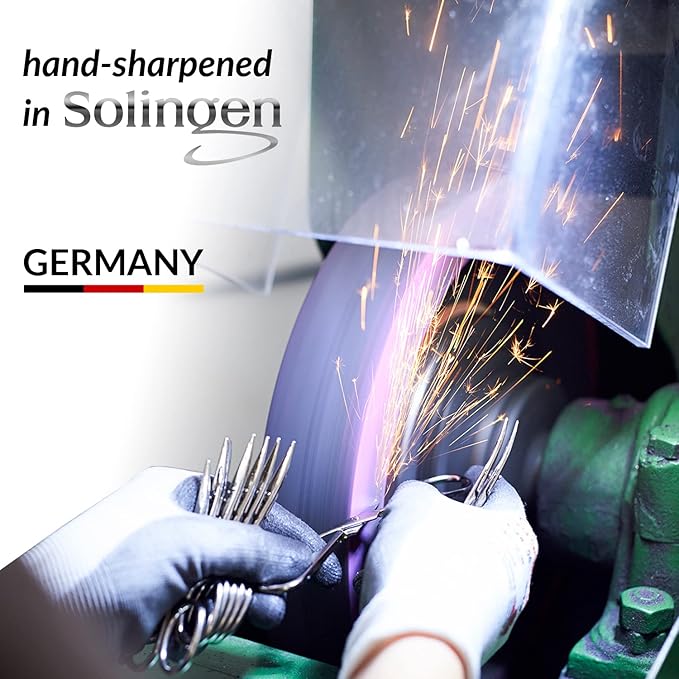 Manicure Set Women and Men – 12-Piece Professional Grooming Kit with Premium Tools, Genuine Leather Case, and exclusive Glass Nail File for Hand & Foot Care, German Quality