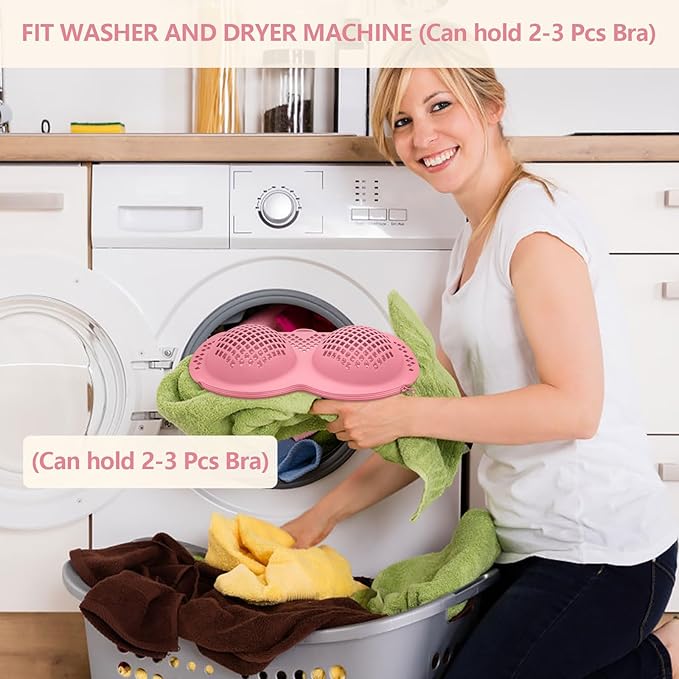 2PCS Bra Laundry Bag for Delicates, Machine Mesh Laundry Bags, Lingerie Protector for Bras, 2025 Upgrade No-Fallout Design - Lockable Zipper & 2 Keys for Bras, Underwear, Fits A-38DDCup