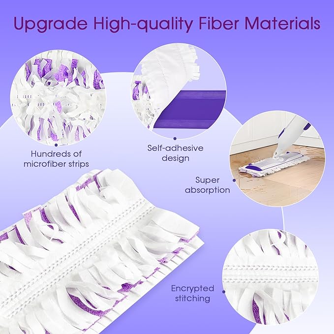 14 Pack Disposable Mop Pads Compatible with Swiffer PowerMop, Replacement for Swiffer Power Mop Refills,Super Absorbent & Scrubbing Power, Dry&Wet Use for Wooden Floors Tiles & Hard Surfaces Cleaning