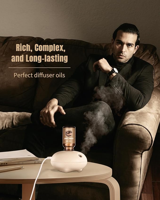 Gentlemen's Essential Oils Set, Men Scents Fragrance Oil - Sandalwood, Cedar, Sweet Tobacco, Rum, Vintage Oak, Cologne Aromatherapy Oils for Diffuser, Candle & Soap Making