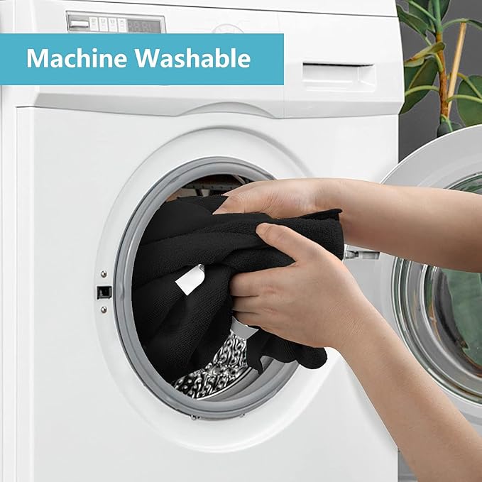 HOMEXCEL Black Microfiber Cleaning Cloth,150 Pack Cleaning Rags, Cleaning Towels,11.5"X11.5" Shop Towels