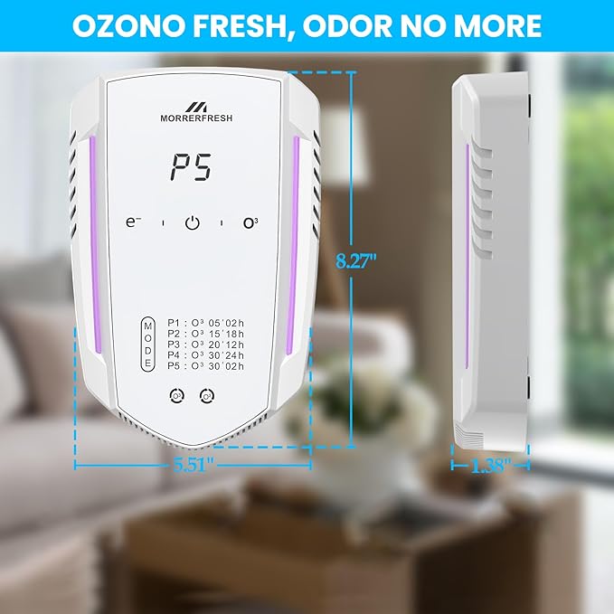 Cat Litter Deodorizer Air Ionizer Ozone Generator Odor Eliminator for Home Pets Litter Box Room Toilet Garage Air Purifier or Car, Rooms, Smoke 99% Pets Poof Odor Eliminator Odor Removal