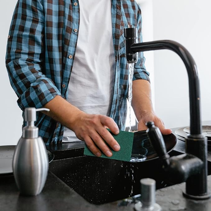 Heavy Duty Scrub Sponge, Scratch Free Home Kitchen Dual-Sided Dishwashing Sponge, Sponge scouring pad,for Kitchen, Sink, Dish, Bathtub, Wall 30PCS…