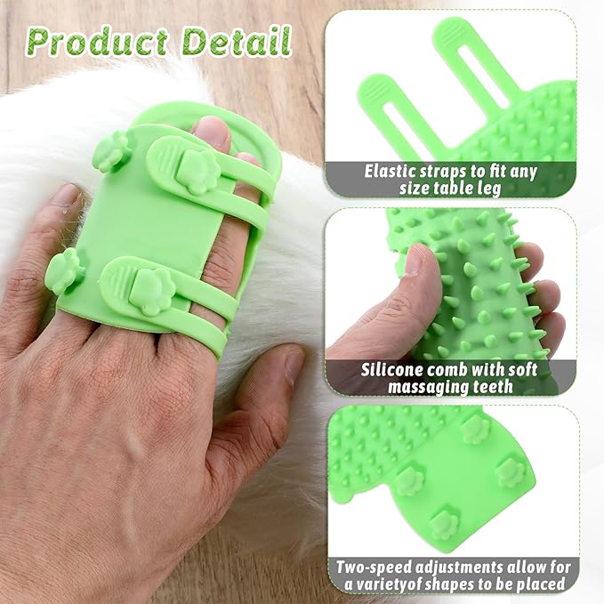 4pcs Self Groomer Corner Catcher for Cats,Cat Face Scratcher,2-in-1 Silicone Cats Brush Combs,Kitty Cat Self Groomer Scratcher for Face,Pet Supplies,Green and Yellow