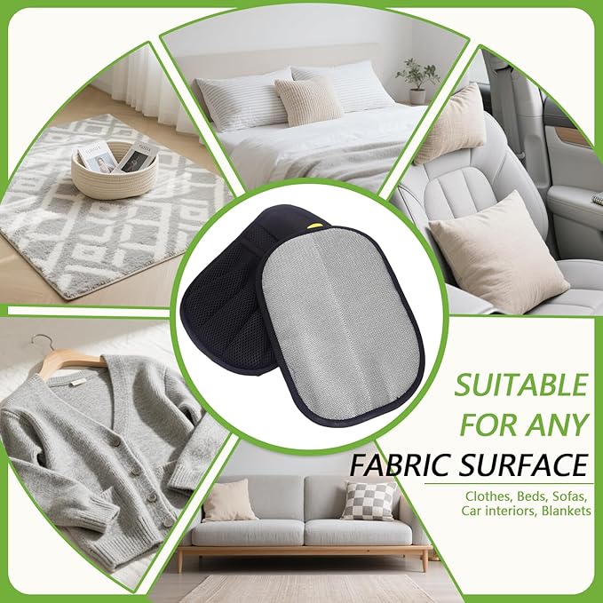 2 Packs Electrostatic Pet Hair Remover Glove for Dogs and Cats – Reusable Brush Pet Hair Removal Glove for Furniture, Car Interiors, Bedding & Clothing