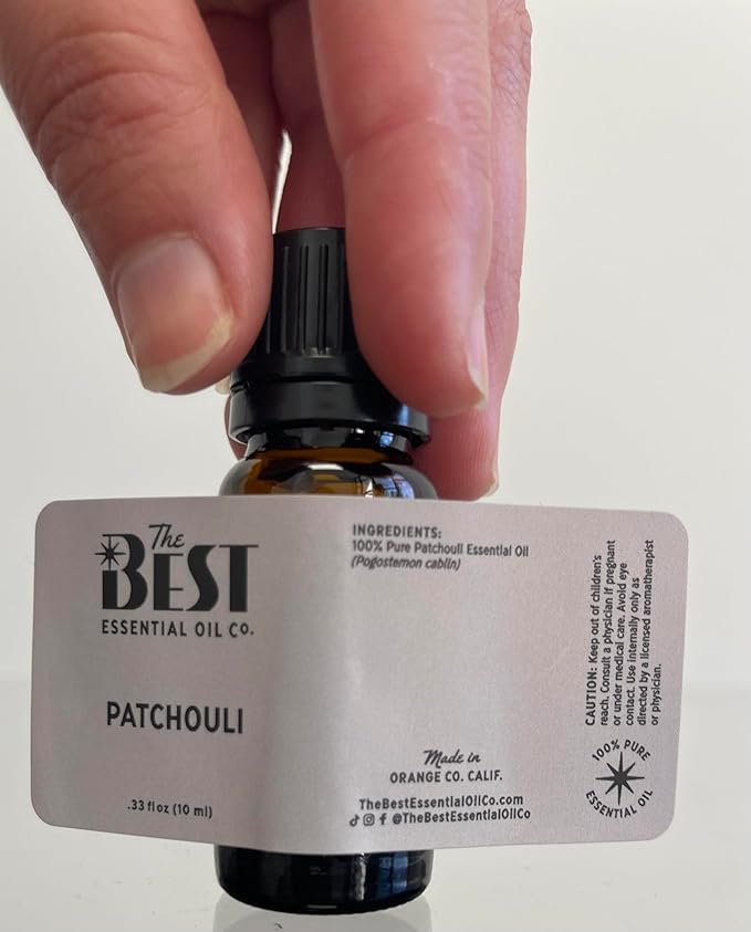 The Best Patchouli Essential Oil- Premium Grade- 100% Pure & Natural for Aromatherapy, Diffuser, Spa, Massage, Air Freshener- 10 ml (.33 fl oz)