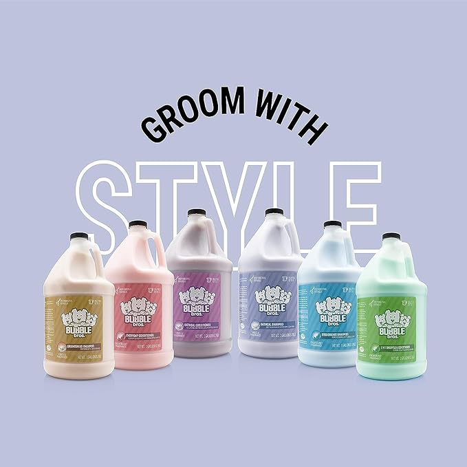 Bubble Bros. 2 in 1 Dog Shampoo and Conditioner for Pets, Gallon - Naturally Derived Ingredients, Eliminates Smelly Pet Odors, Moisturizes and Nourishes, Cleans and Conditions, Bulk Refill Size 128 oz
