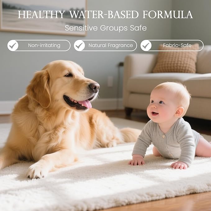 M&SENSE Air & Fabric & Pet Odor Eliminator Spray - 16.9oz Large Size Natural Safe Air Freshener Jasmine Scented Deodorizer for Home Eliminates Smoke Musty Smells, Calming Scent for Bedtime Relaxation