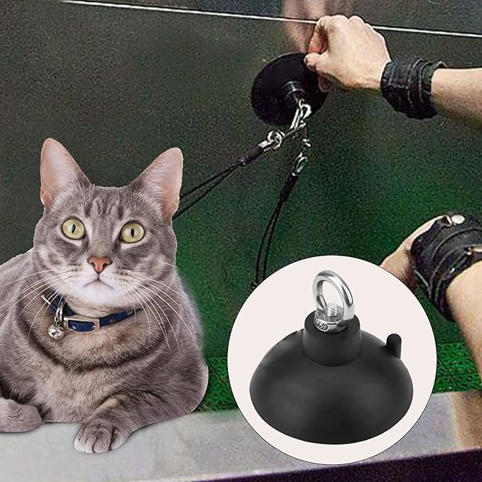 Joyzan Pet Bathing Suction Cup, Dog Bathtub Hook Cleat cat Rubber Shower Grooming Anchor Heavy Duty Bath Holder Powerful Attaching Tub Walls Restraints Choker Loop Noose Keeping Blowing Trimming