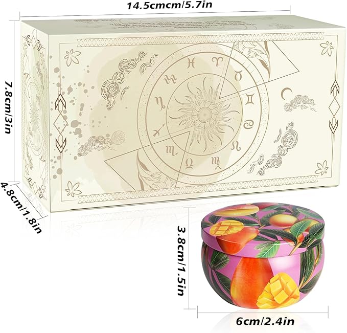 2 Pack Lemon and Mango Flavors Scented Candle 2.5 oz Aromatherapy Candles for Home Decor Candle,Party,Travel, Spa, Bath, Yoga